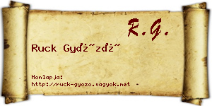 Ruck Győző névjegykártya