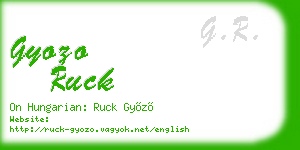 gyozo ruck business card